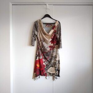 Amma abstract geometric knit tunic dress NWOT